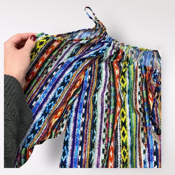 Ale by Alessandra Beach Blanket‎ Cold Shoulder Mini Coverup Size M/L Multicolor - Picture 8 of 10